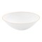White with Gold Rim Organic Round Disposable Plastic Dessert Bowls - 6 oz. (120 Bowls)